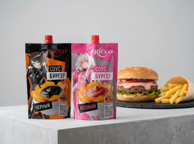 КЖК добавил цвета: соусы Mr.Ricco стали розовыми и чёрными