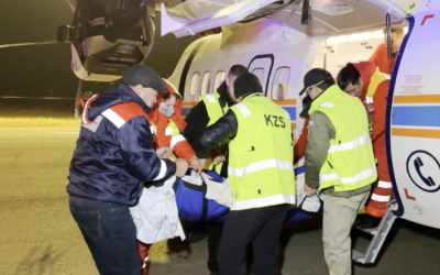 В столицу доставили самолётом пострадавшего в аварии фуры и пассажирского автобуса