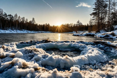 Военнослужащие ЦВО разрушили ледовый покров на реке Тойма в Татарстане