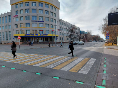 Первый «интеллектуальный» пешеходный переход появился в Костанае
