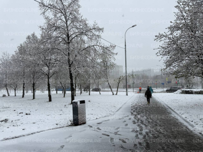 Москву накрыл апрельский снегопад &ndash; задерживаются рейсы, включая самолеты в&nbsp;Казань (фото)