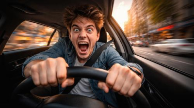 Парень несся по городу без прав и головы