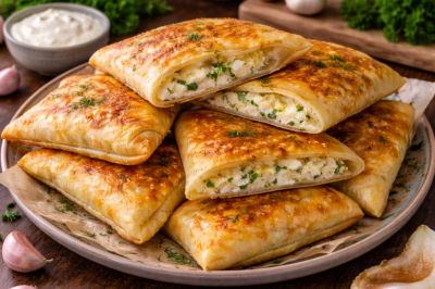 Конвертики с творогом и сыром &mdash; хрустящие снаружи и нежные внутри. Семья точно попросит повторить